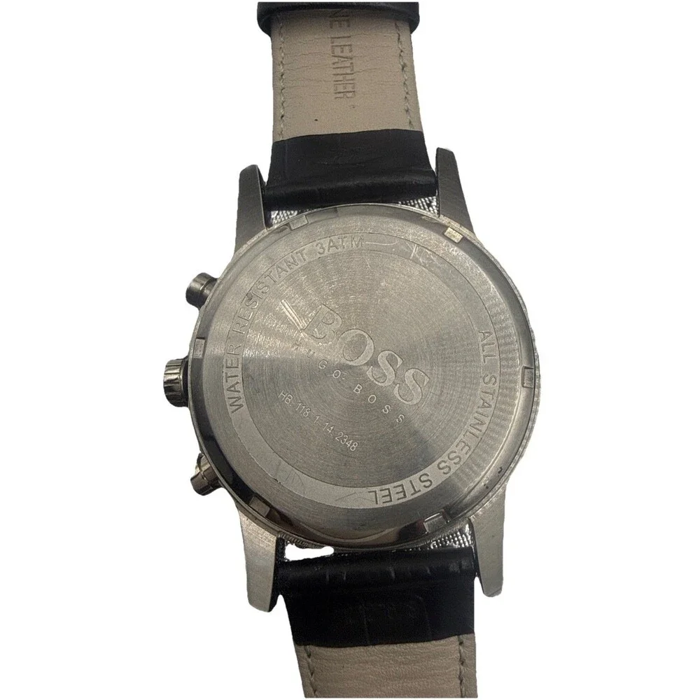 Boss Hugo Boss Ambassador 1512574 Chronograph watch/ Black leather band